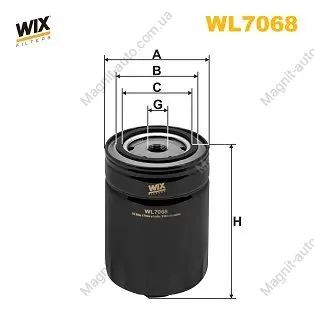 Фільтр оливний, 1.6-1.9D WIX FILTERS WL7068 (фото 1)