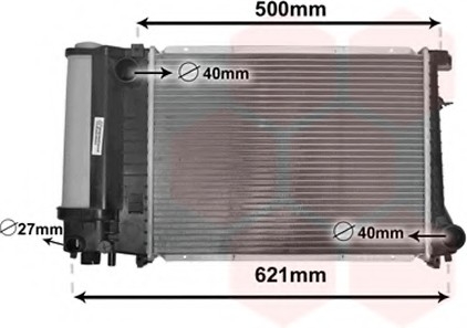 Радиатор охлаждения двигателя BMW E30/E36/E34 MT Van Wezel 06002135 (фото 1)