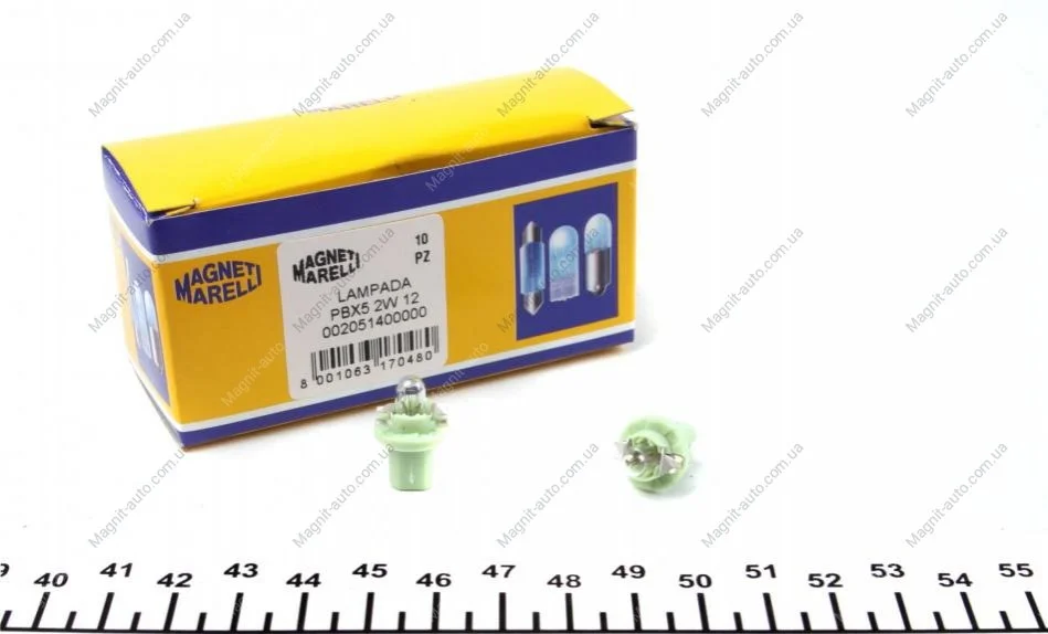 Автолампа Magneti Marelli B2,4W BX8,5d 2 W прозрачная MAGNETI MARELLI 002051400000 (фото 1)