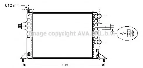 Радіатор охолодження двигуна Opel Astra G 1,4i 07>09 MT AC- AVA AVA COOLING OL2257 (фото 1)