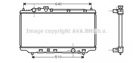 Радиатор охлаждения двигателя MZ 323 13/15/18 MT 95-98 (Ava) AVA COOLING MZ2098