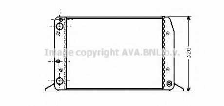 Радиатор охлаждения двигателя AUDI 80 1.6/1.8 MT 86-91 (Ava) AVA COOLING AIA2028