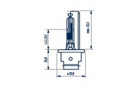 Лампа ксеноновая D2R XENON 85В, 35Вт, PK32d-2 NARVA 84006