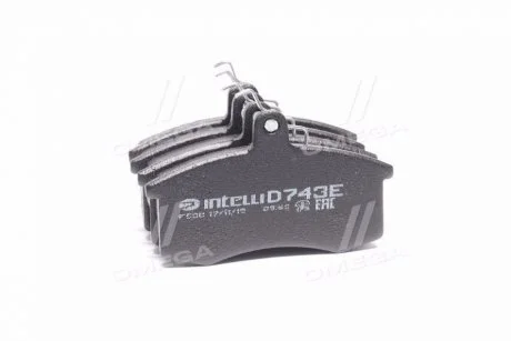 Колодка торм. ВАЗ 2108 перед. (компл. 4шт.) (пр-во Intelli) DAFMI / INTELLI D743E