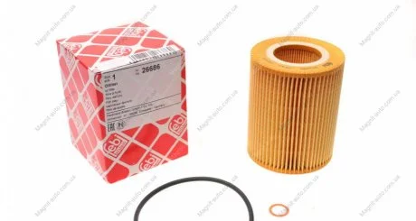 Фильтр масляный двигателя BMW (E36, E39, E46, E53) 94-06 (произ-во FEBI) FEBI BILSTEIN 26686