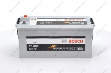 Аккумулятор 225Ah-12v (T5080) (518x276x242),L,EN1150 BOSCH 0092T50800