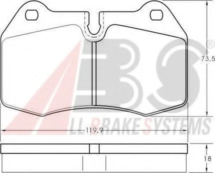 Тормозные колодки пер. BMW 5(E39)/7(E38) 96-04 (brembo) A.B.S. 36958 (фото 1)