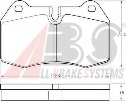 Тормозные колодки пер. BMW 5(E39)/7(E38) 96-04 (brembo) A.B.S. 36958