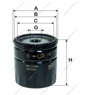 Фильтр масляный CITROEN /OP540/1 (WIX-Filtron) WIX FILTERS WL7086