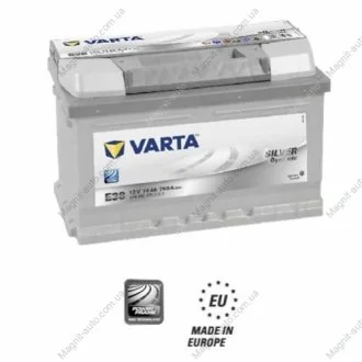 Акумулятор 74Ач 750А -/+ 278*175*175 Silver Dynamic E38 VARTA 574 402 075