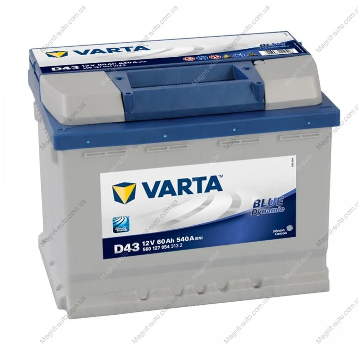 Аккумулятор 60Ah-12v Dynamic SLI (D43) (242х175х190),L,EN540 VARTA 560 127 054 (фото 1)