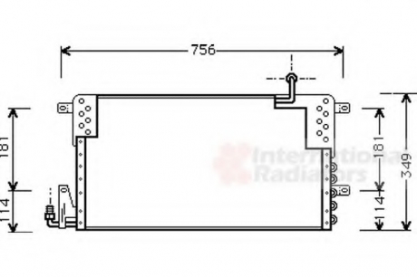 Конденсор кондиционера PASSAT4 ALL MT/AT 93-96 Van Wezel 58005161 (фото 1)