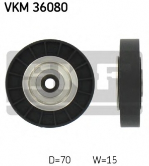 Паразитный, ведущий ролик, поликлиновой ремень SKF VKM 36080 (фото 1)