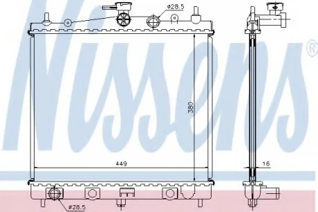 Радіатор охолодження NISSENS 62902A