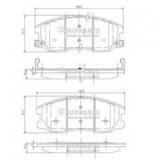 Колодки тормозные диск. Chevrolet CAPTIVA NIPPARTS J3600913