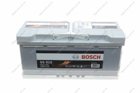 Аккумулятор 110Ah-12v (S5015) (393x175x190),R,EN920 BOSCH 0092S50150