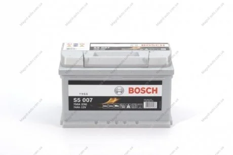 Аккумулятор 74Ah-12v (S5007) (278x175x175),R,EN750 BOSCH 0092S50070
