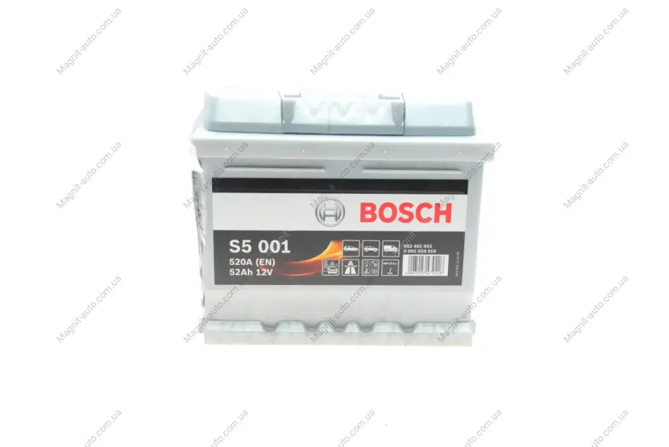 Акумулятор Bosch 12В/52Аг/520А/11,97кг BOSCH 0092S50010 (фото 1)