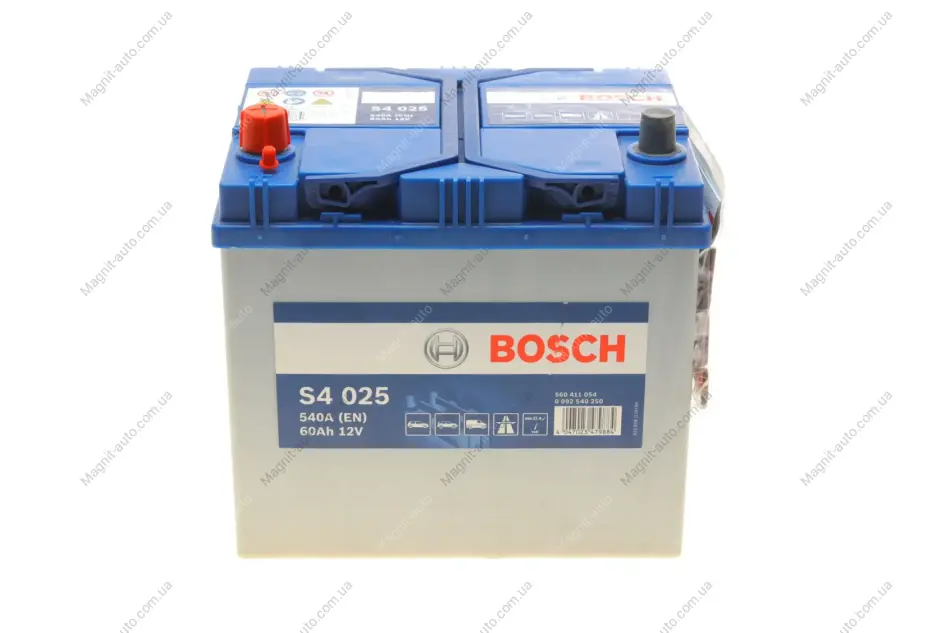Акумулятор Bosch 12В/60Аг/540А/14,11кг BOSCH 0092S40250 (фото 1)
