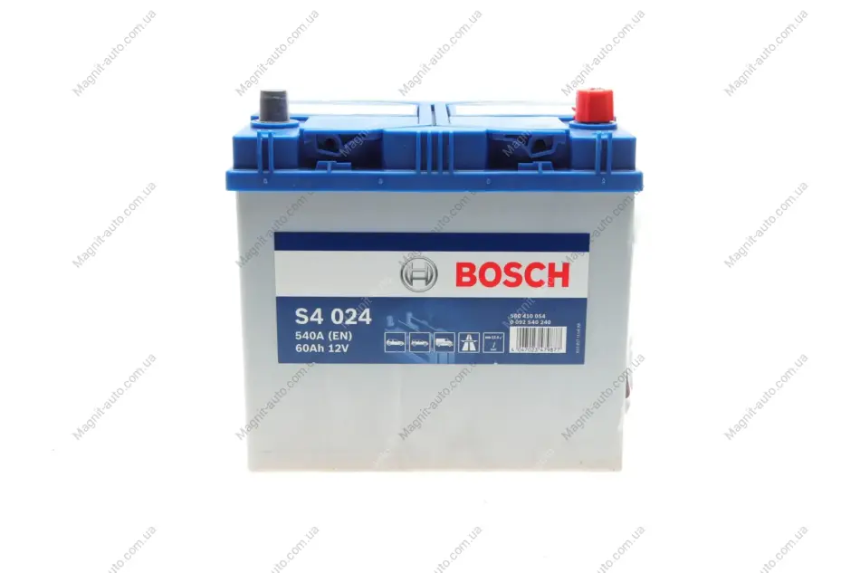 Акумулятор Bosch 12В/60Аг/540А/14,11кг BOSCH 0092S40240 (фото 1)
