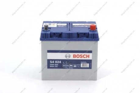 Аккумулятор 60Ah-12v (S4024) (232x173x225),R,EN540 BOSCH 0092S40240