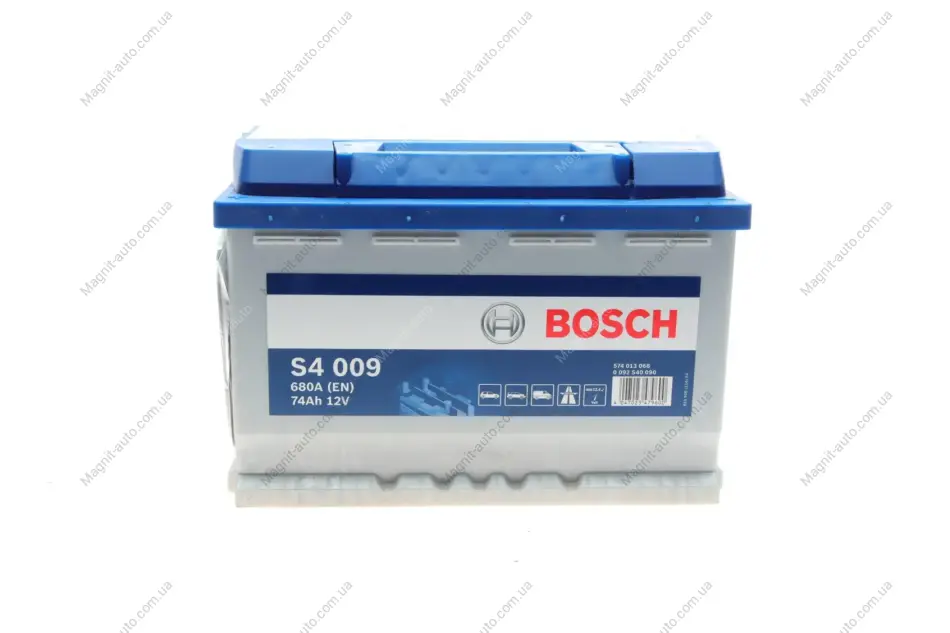 Акумулятор Bosch 12В/74Аг/680А/17,02кг BOSCH 0092S40090 (фото 1)