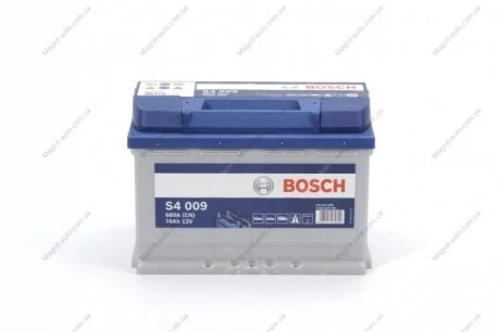 Аккумулятор 74Ah-12v (S4009) (278x175x190),L,EN680 BOSCH 0092S40090