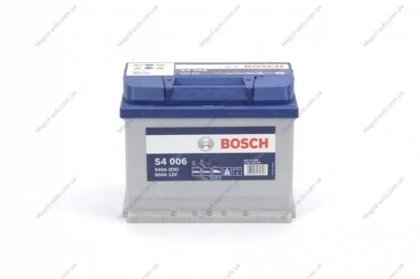 Аккумулятор 60Ah-12v (S4006) (242x175x190),L,EN540 BOSCH 0092S40060