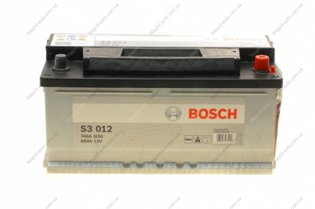 Аккумулятор 88Ah-12v (S3012) (353x175x175),R,EN740 BOSCH 0092S30120 (фото 1)