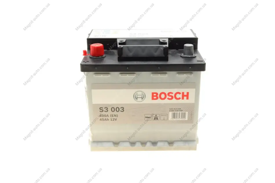 Акумулятор Bosch 12В/45Аг/400А/11,57кг BOSCH 0092S30030 (фото 1)