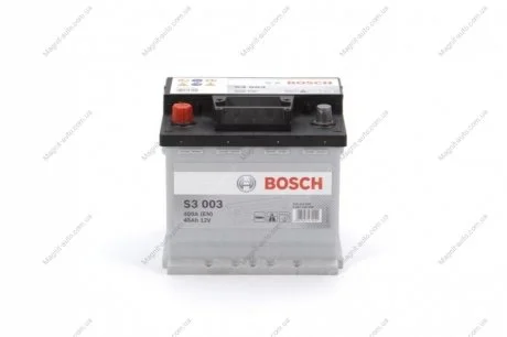 Батарея аккумуляторная Bosch S3 003 12В 45Ач 400A(EN) L+ BOSCH 0092S30030