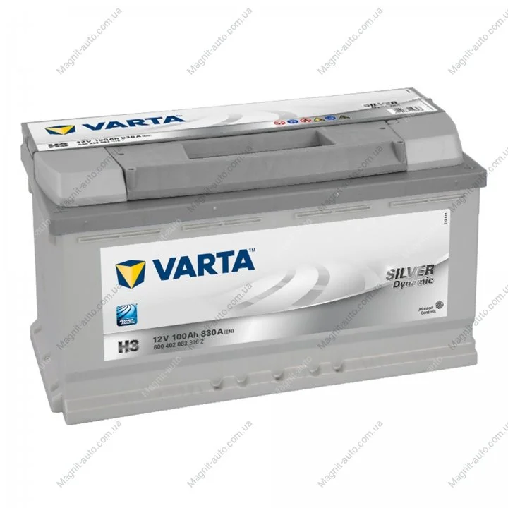 Акумулятор 100Ач 830А -/+ 353*175*190 Silver Dynamic H3 VARTA 600 402 083 (фото 1)