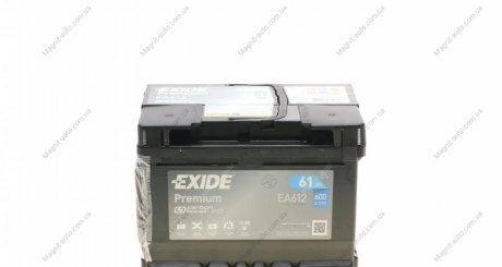Аккумулятор 61Ah-12v PREMIUM(242х175х175),R,EN600 EXIDE EA612 (фото 1)