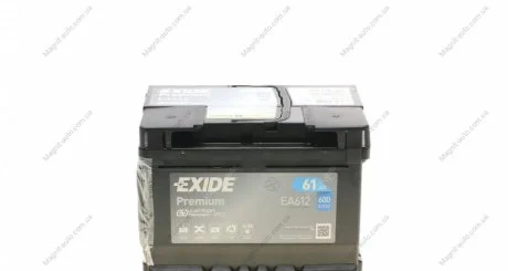 Аккумулятор 61Ah-12v PREMIUM(242х175х175),R,EN600 EXIDE EA612