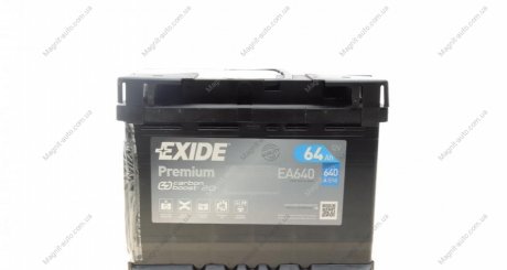 Аккумулятор 64Ah-12v PREMIUM(242х175х190),R,EN640 EXIDE EA640