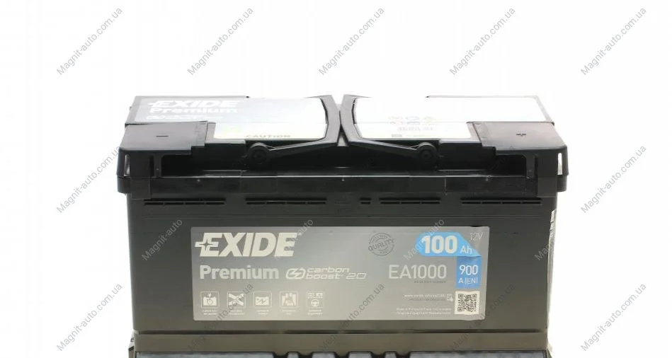 АКБ 6СТ-100 R+ (пт900) (необслуг) Premium Exide EXIDE EA1000 (фото 1)