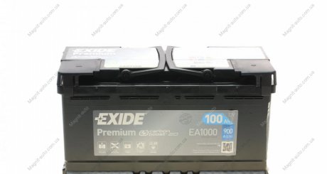 Аккумулятор 100Ah-12v PREMIUM(353х175х190),R,EN900 EXIDE EA1000