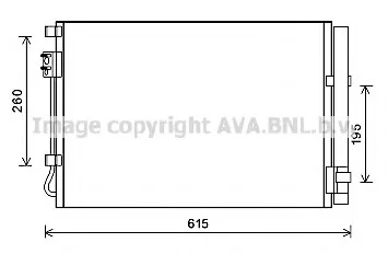Радіатор кондиціонера KIA Rio (11-)/Hyundai Accent (10-) AVA AVA COOLING HY5269D (фото 1)