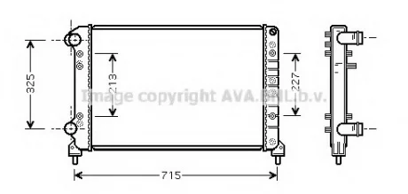 Радіатор охолодження двигуна Fiat Doblo 1,4i 1,6i 05>10 MT AC+ AVA AVA COOLING FTA2262