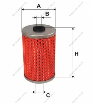 Масляный фильтр – фильтрующий элемент (высота: 105 мм, внешний диаметр: 59 мм) MERCEDES 123 (C123), 123 T-MODEL (S123), 123 (W123), G (W460) 2.0/2.3 04.80-08.92 WIX FILTERS WL7024