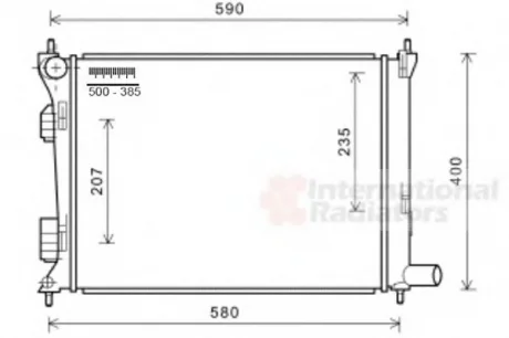 Радиатор охлаждения RIO/ ACCENT MT 11- (пр-во) Van Wezel 82002277