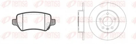 Комплект тормозной задн. OPEL ASTRA G -05 REMSA 8957.00