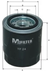 Фильтр масляный OPEL, KIA, MITSUBISHI (пр-во M-filter) M-FILTER TF24