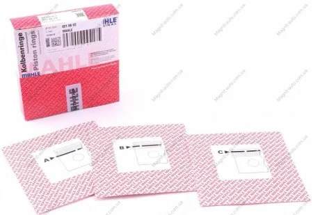 Кільця поршневі, 80,5mm +0.50 (2,5-2-3), RENAULT Laguna, Megane 1.9dTi/dCi 97- MAHLE / KNECHT 021 58 V2