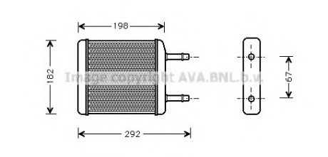 Радиатор отопителя DAEW MATIZ 0.8 MT/AT 98-(AVA) AVA COOLING DWA6024