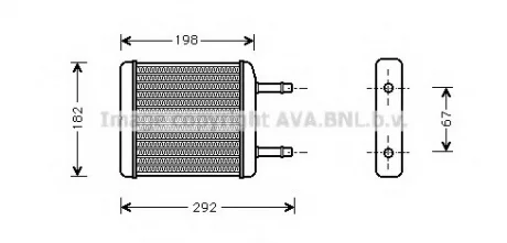 Радиатор отопителя DAEW MATIZ 0.8 MT/AT 98-(пр-во AVA) AVA COOLING DWA6024