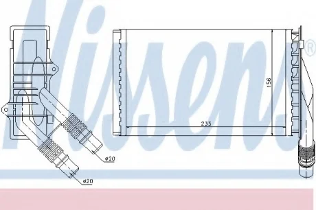 Радиатор нагревателя NISSENS 72985