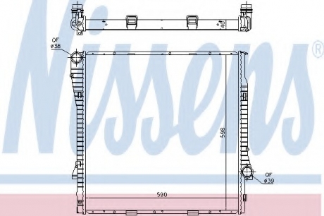 Радиатор охлаждения BMW X5 E53 (00-) NISSENS 60819