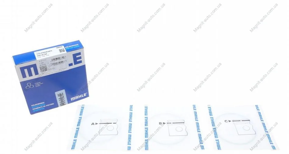 Кільця поршневі VW T4 1.9TD/2.4D 90-03 (80.01mm/+0.5) MAHLE / KNECHT 030 20 N2 (фото 1)