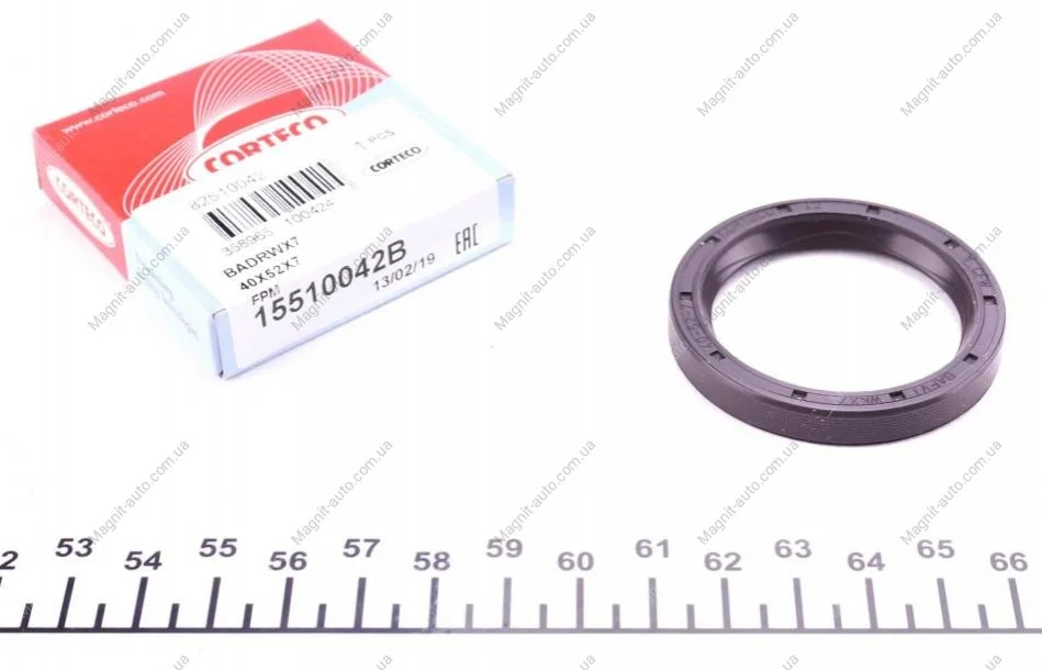 Сальник двигуна N HONDA BAVIDRWX7 40X52X7 FPM (вир-во Corteco) CORTECO 15510042B (фото 1)